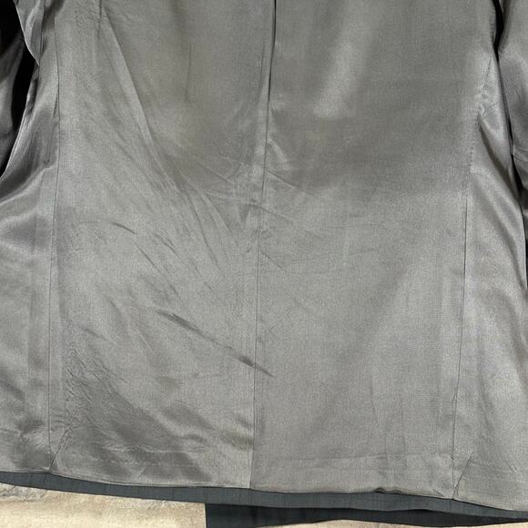 Givenchy Monsieur Double Breasted‎ Blazer Men's XL Gray Striped Jacket Coat Wool - Picture 15 of 16